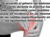 Las lesiones deportivas en atletas femeninas