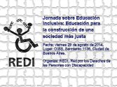 Jornada sobre Educación Inclusiva: Educación para la construcción de una sociedad más justa